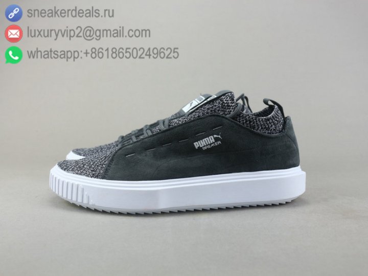 Puma Breaker Suede Platform Mono Satin Men Shoes Grey Leather Size 40-45